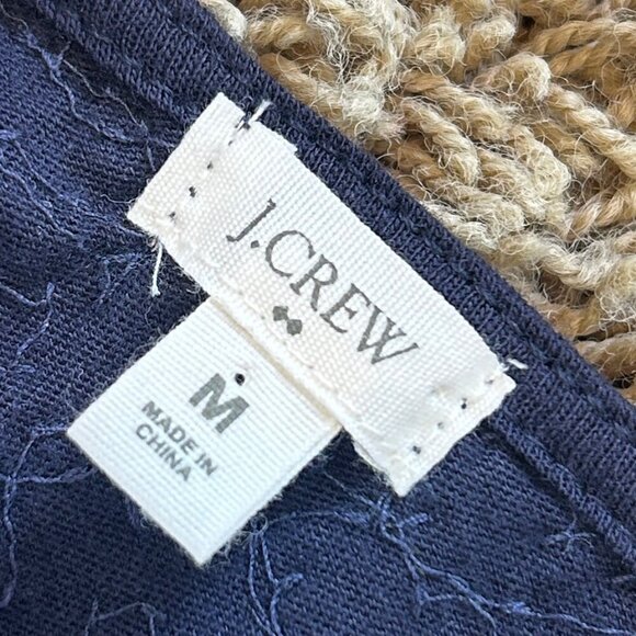 J. CREW Sequin Anchor Tank Top in Size Medium Navy Blue and White - Picture 7 of 7